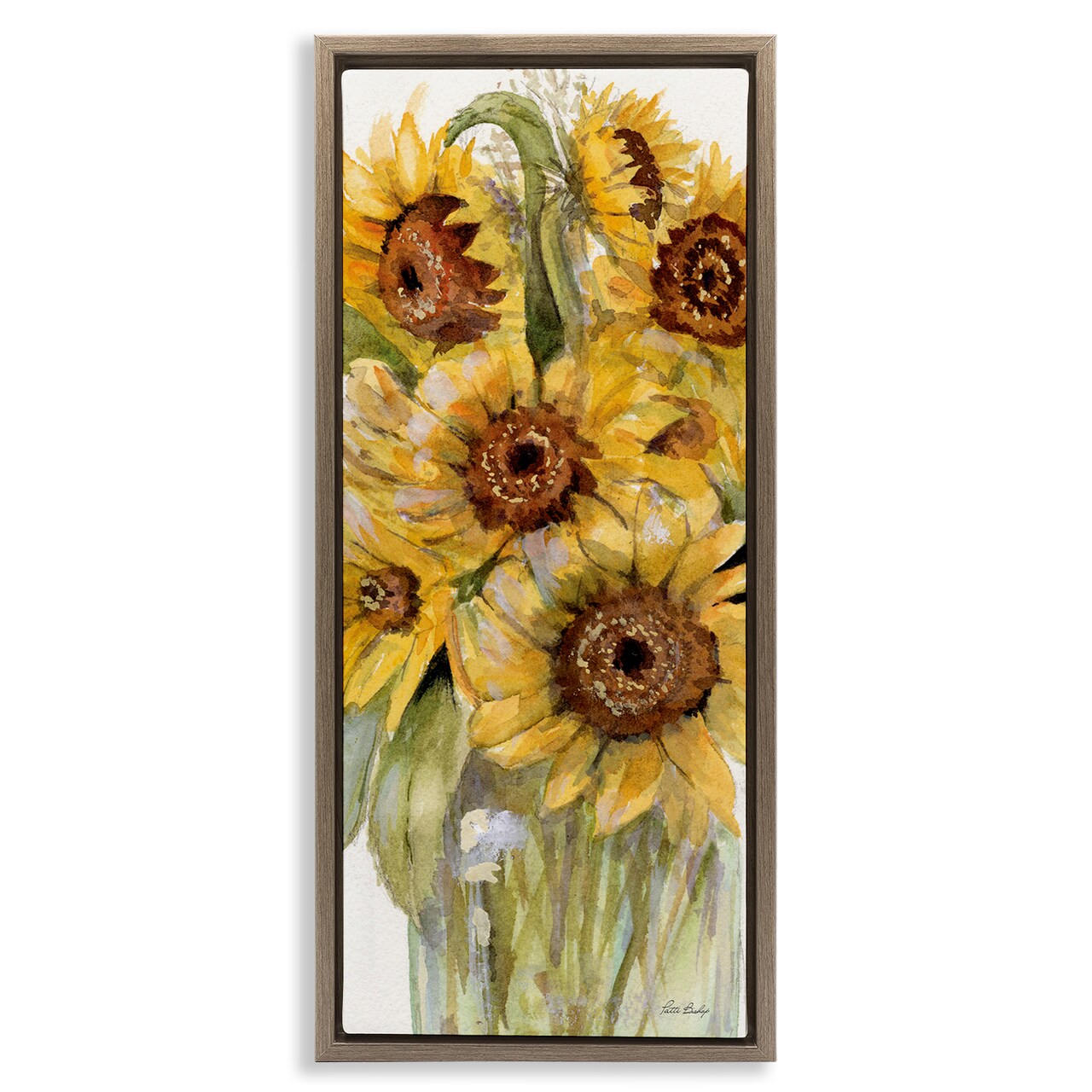 Stupell Industries Sunflowers Bouquet Close Up Floating Frame, design by Patti Bishop